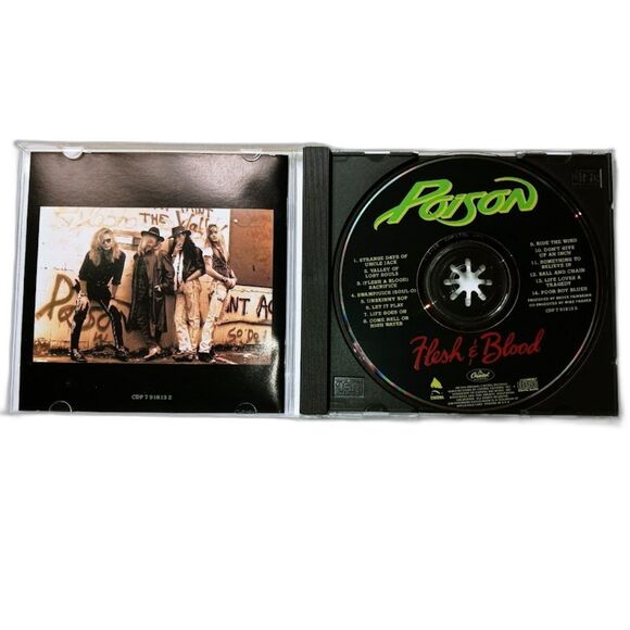 POISON Flesh and Blood CD 1990 Capitol Records 077779181322 - Picture 2 of 3
